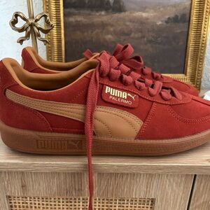 Puma Palermo Rust and Tan Sneakers